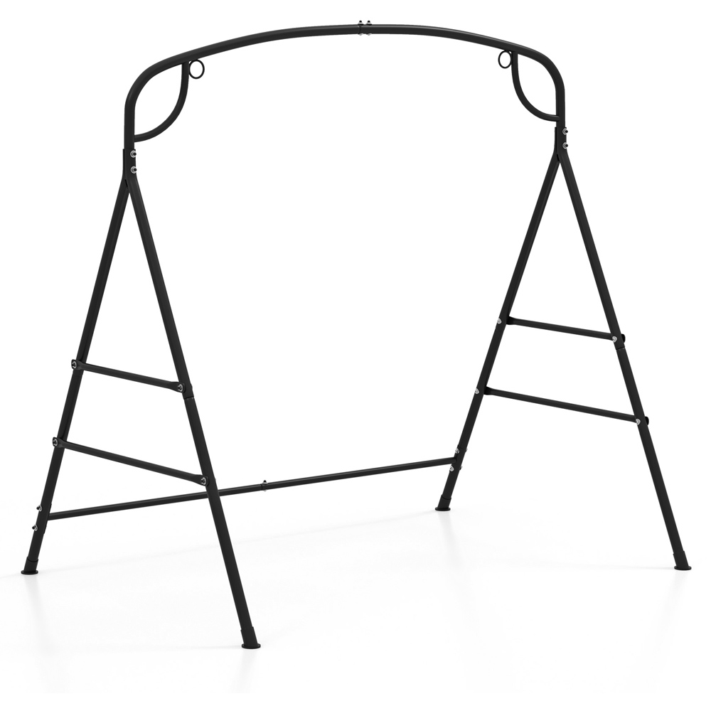 Costway Black Metal Garden Swing Stand Image 2