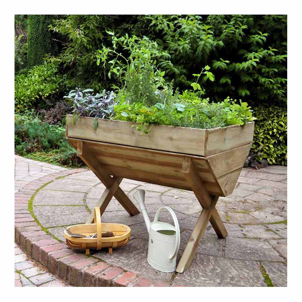 Forest Garden Timber Outdoor Trough Planter Image 3
