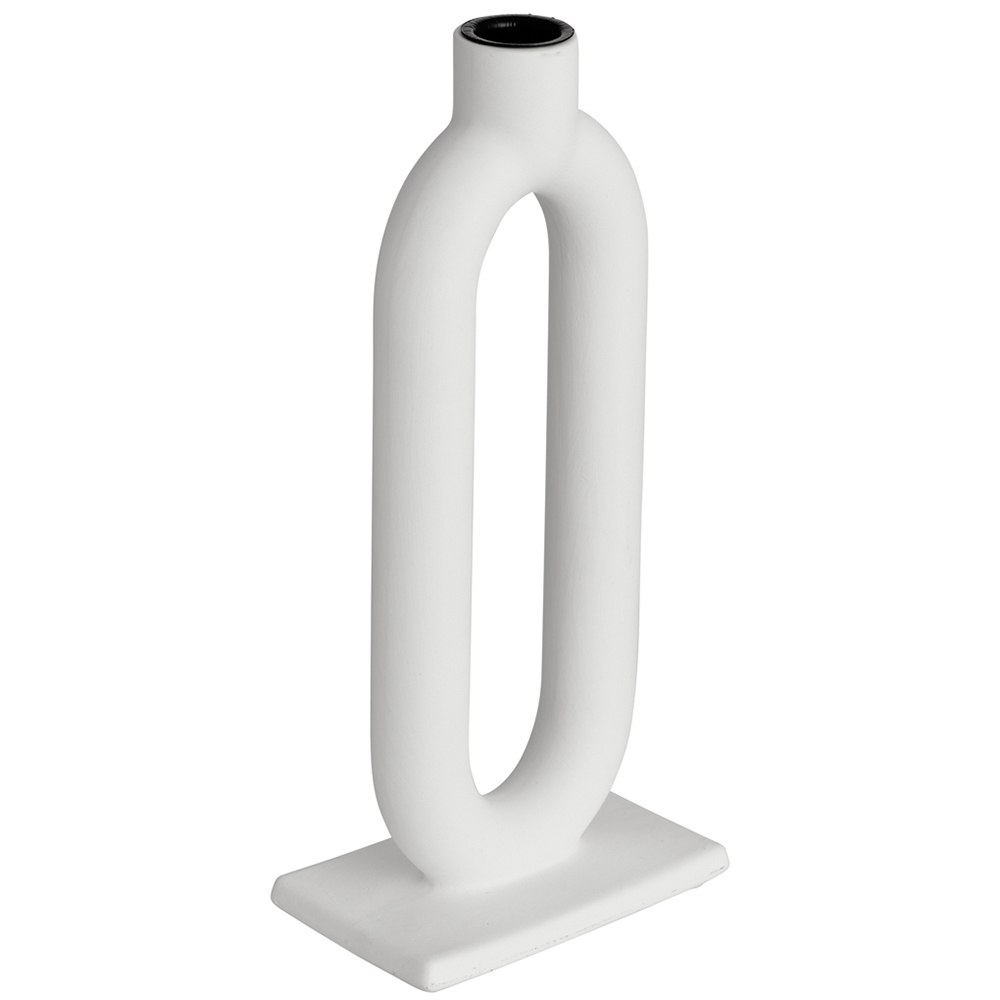 Wilko Tall White Oval Candle Holder Wilko