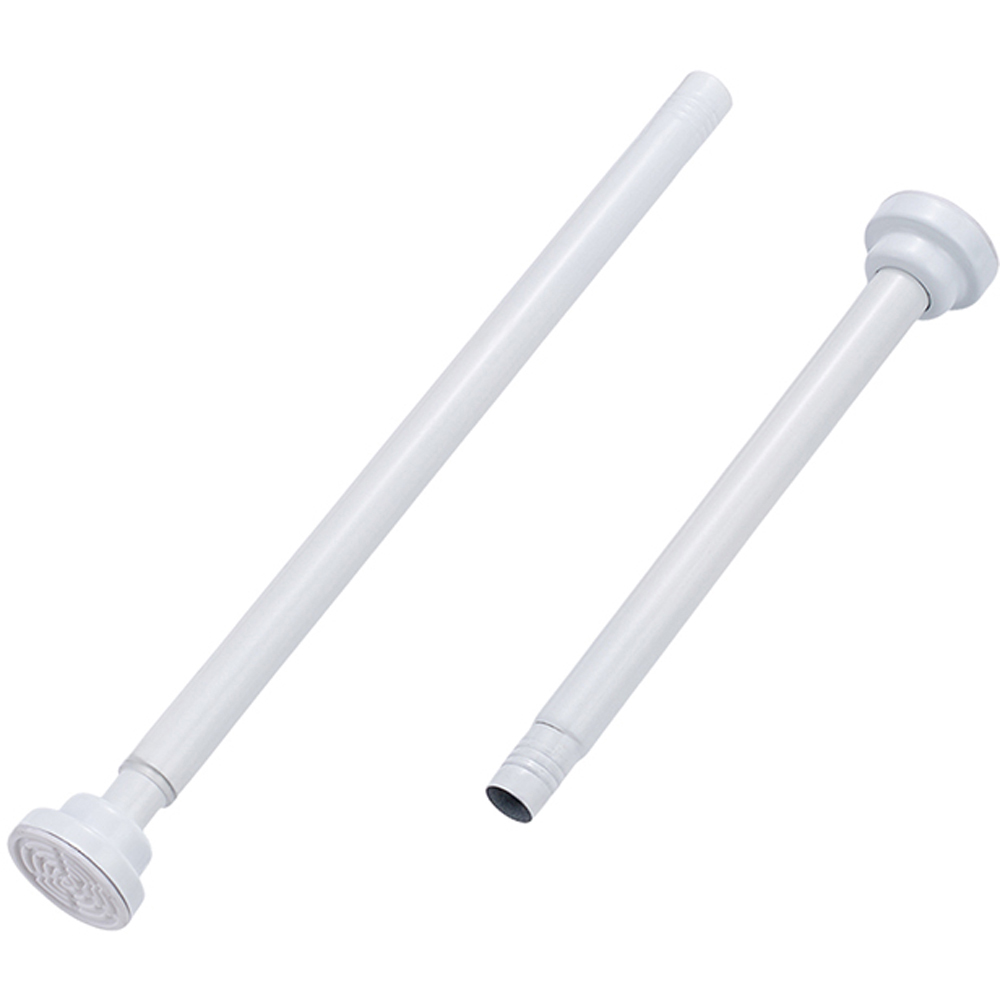 Living and Home 45-91cm White Stainless Steel Telescopic Curtain Rod Image 2