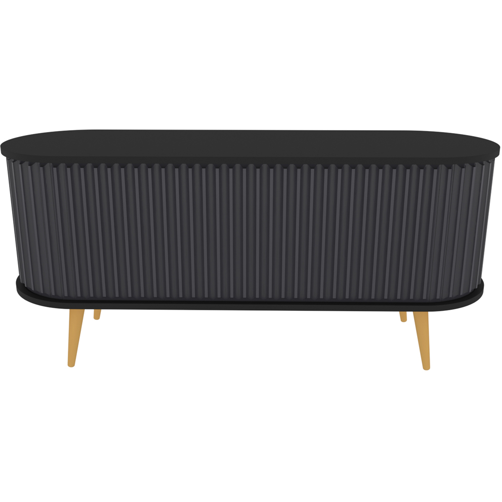 Decorotika Stor 2 Door Black and Anthracite Wide Mid-Century Moder TV Unit Image 3