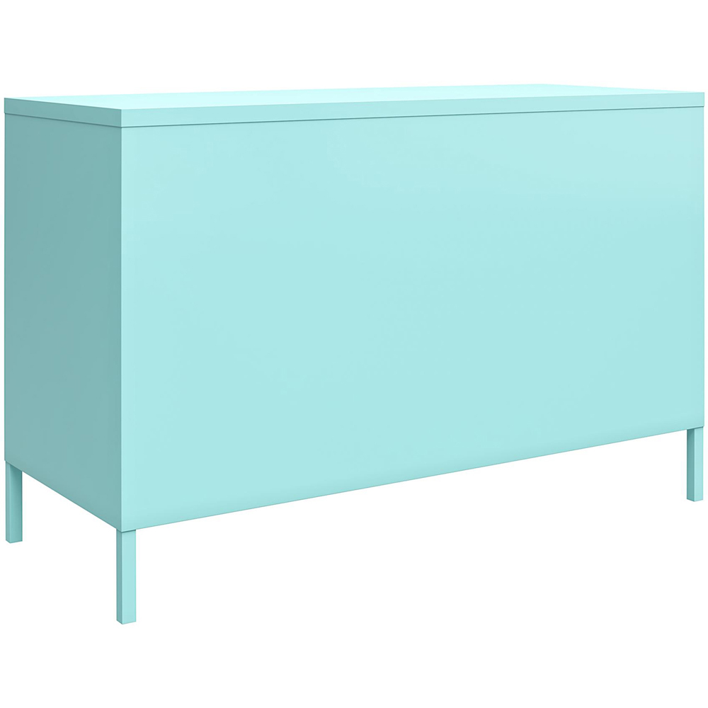 Novogratz Cache 2 Door 2 Shelf Mint Metal Locker Accent Cabinet Image 6