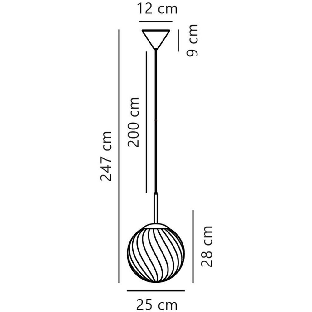 Nordlux Chisell Brass Glass Dome Pendant Light Image 8
