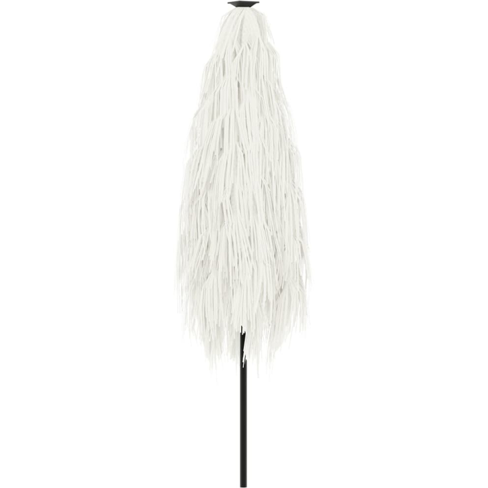 vidaXL White Straw Top Garden Parasol with Steel Pole 2.4m Image 5