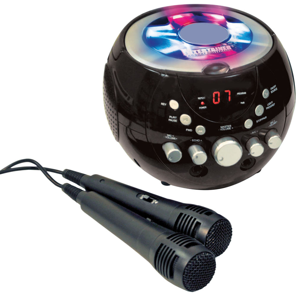 Mr Entertainer Black CDG Boombox Karaoke Machine with Bluetooth Image 1