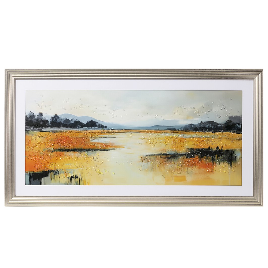 Vibrant Marshland Crystal Framed Art Multicolour Image 1