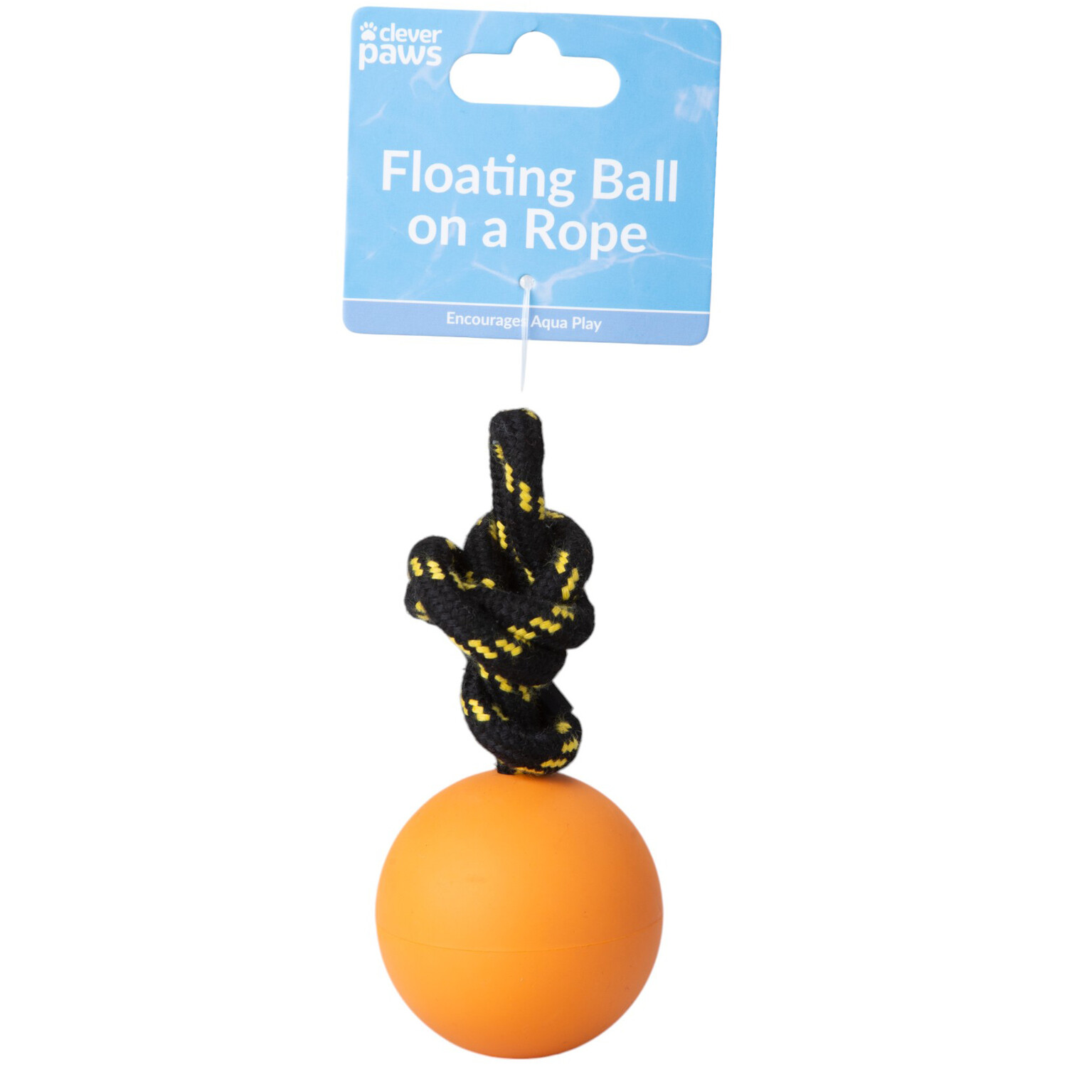 Rubber Ball on a Rope Dog Toy Image 1