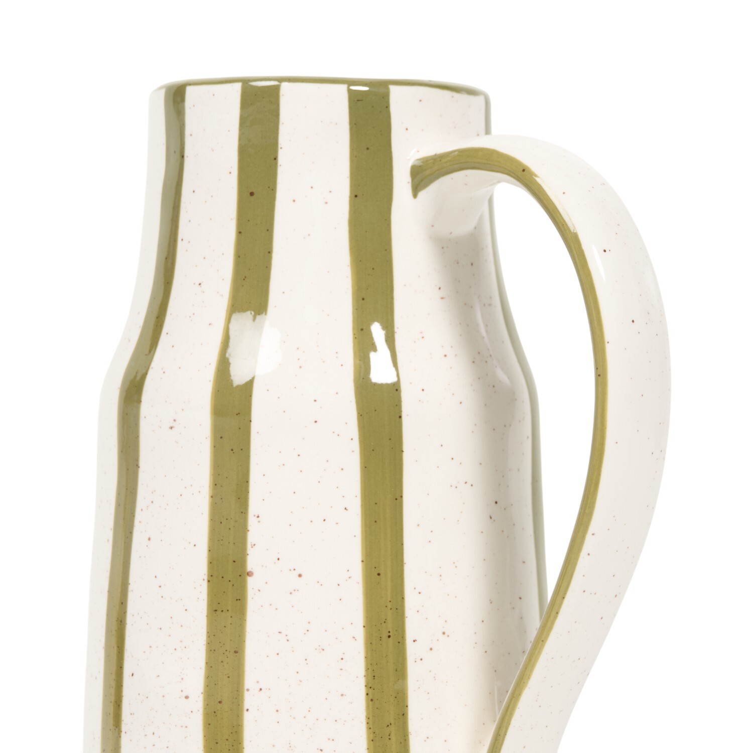 Freya Striped Ceramic Jug Image 3