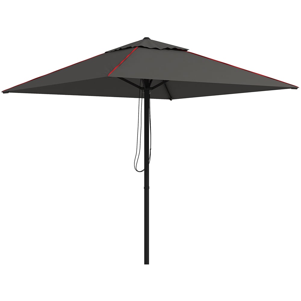 Outsunny Grey Patio Parasol 2.2m Image 1