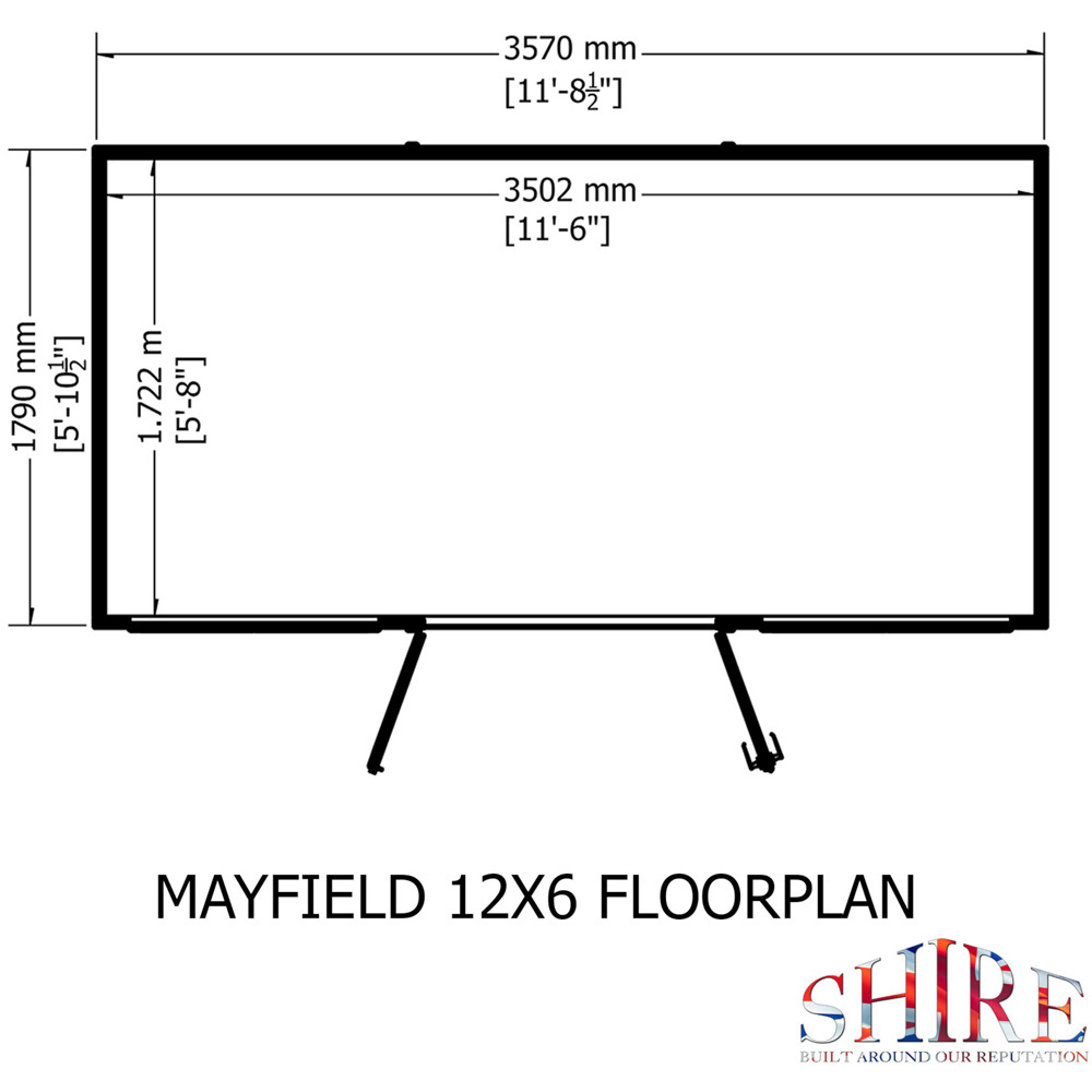 Shire Mayfield 12 x 6ft Double Door Traditional Summerhouse Image 9