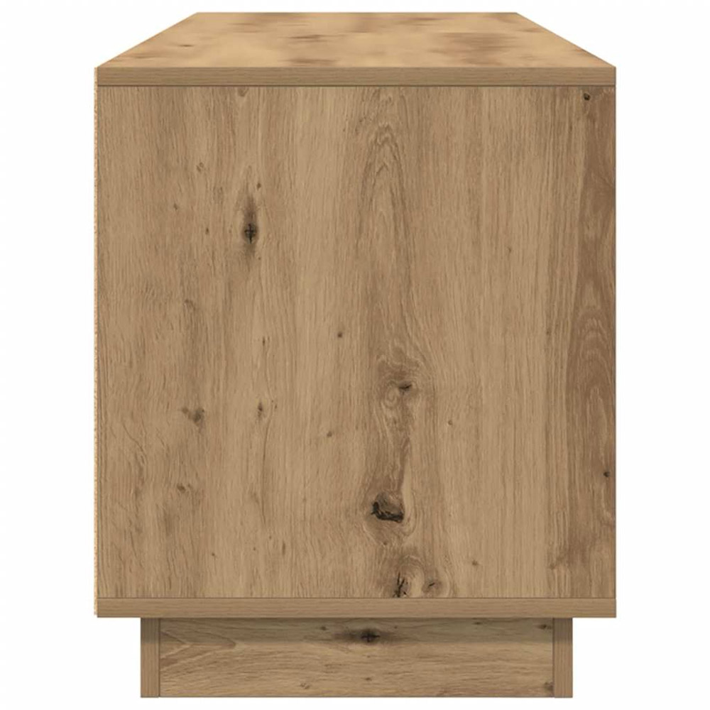 vidaXL 4 Door 2 Drawer Artisan Oak TV Cabinet with LED Light Image 8