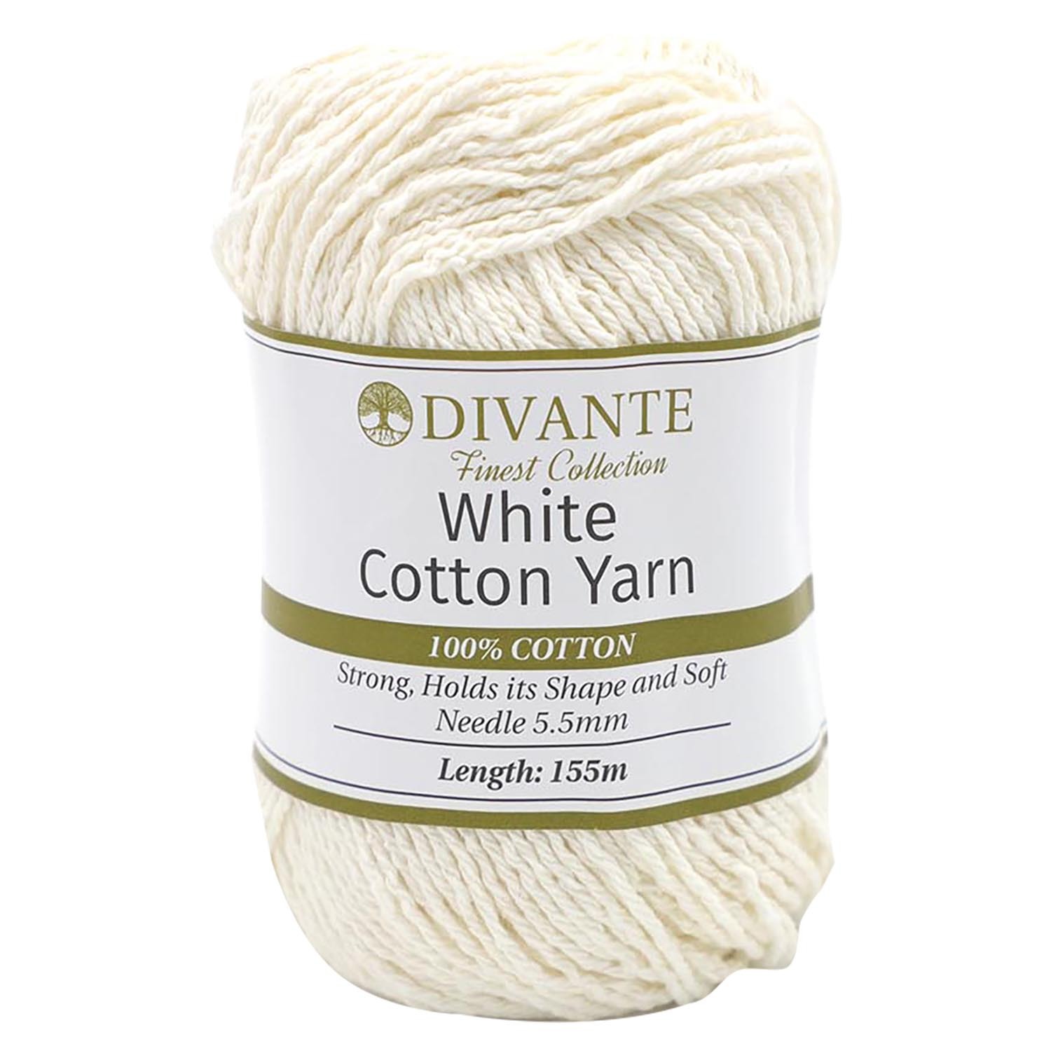 Divante White Cotton Yarn 155m Image