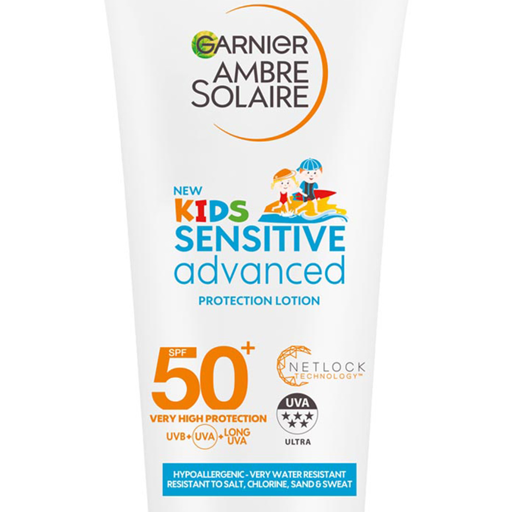 Garnier Ambre Solaire Sensitive Advanced Kids Sun Cream SPF50+ 200ml Image 2