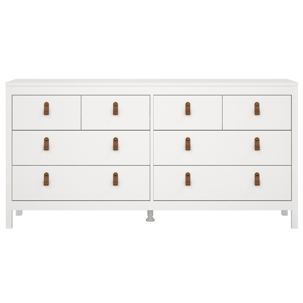 Florence Barcelona 8 Drawer White Double Dresser Image 3
