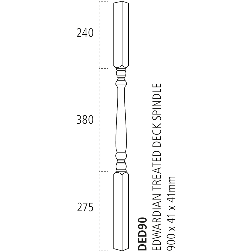 ​Blueprint Joinery Core Deck Colonial Turned Treated Decking Balustrade Basic Kit 1800mm Image 4