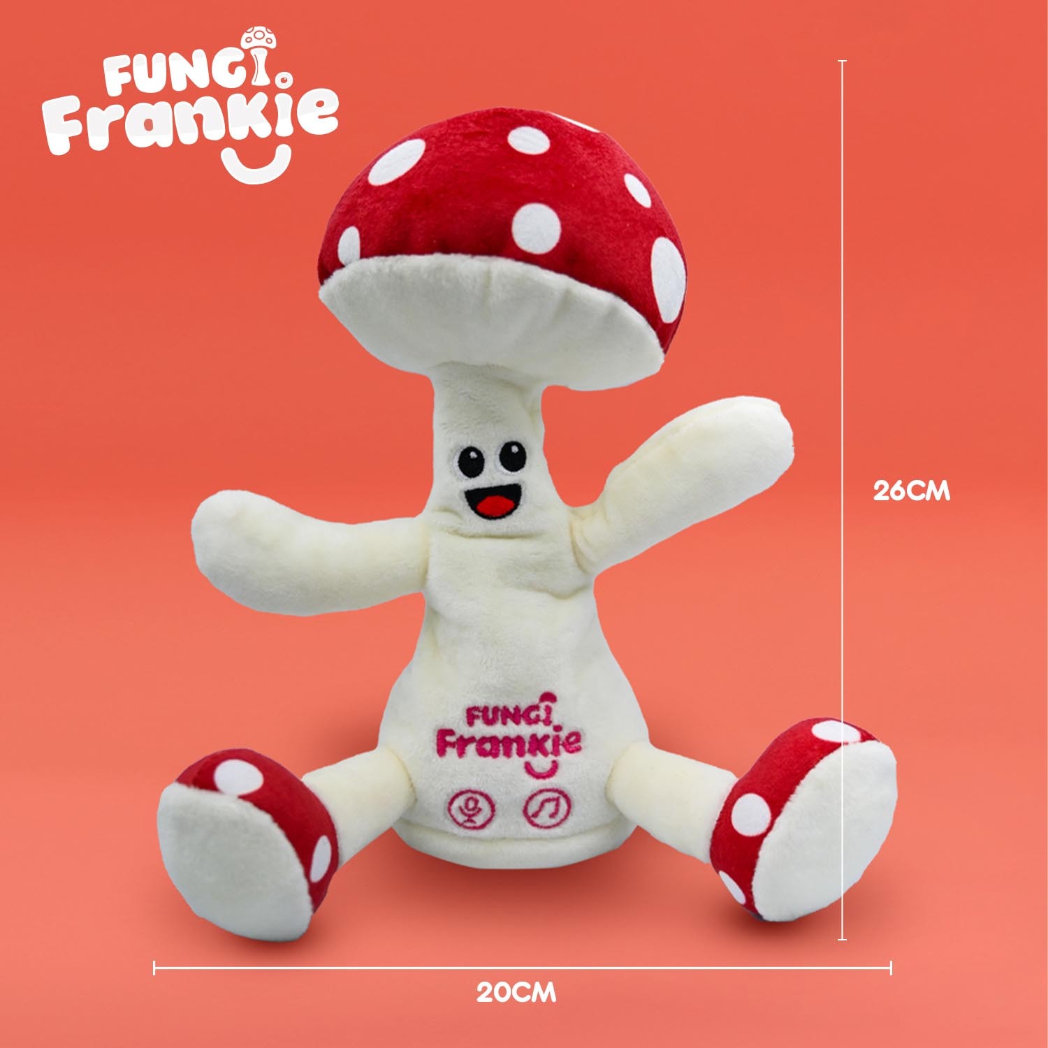 Fungi Frankie White Plush Interactive Soft Toy Image 11