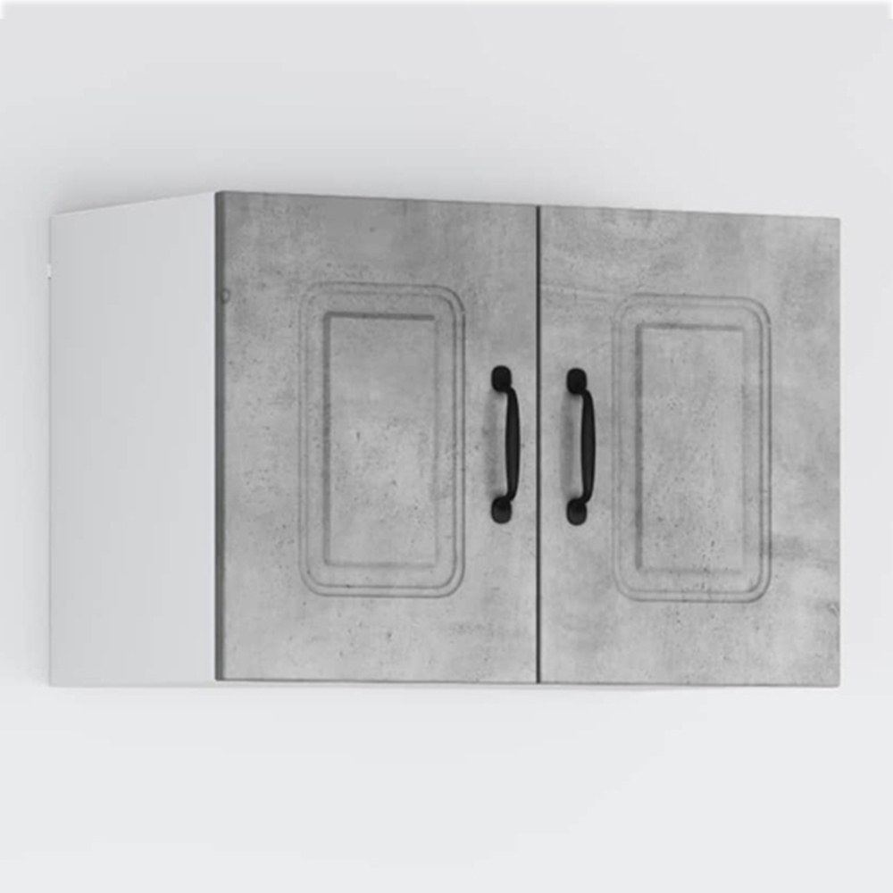 vidaXL Kalmar 2 Door Concrete Grey Wall Mounted Kitchen Cabinet Set of 2 Image 1