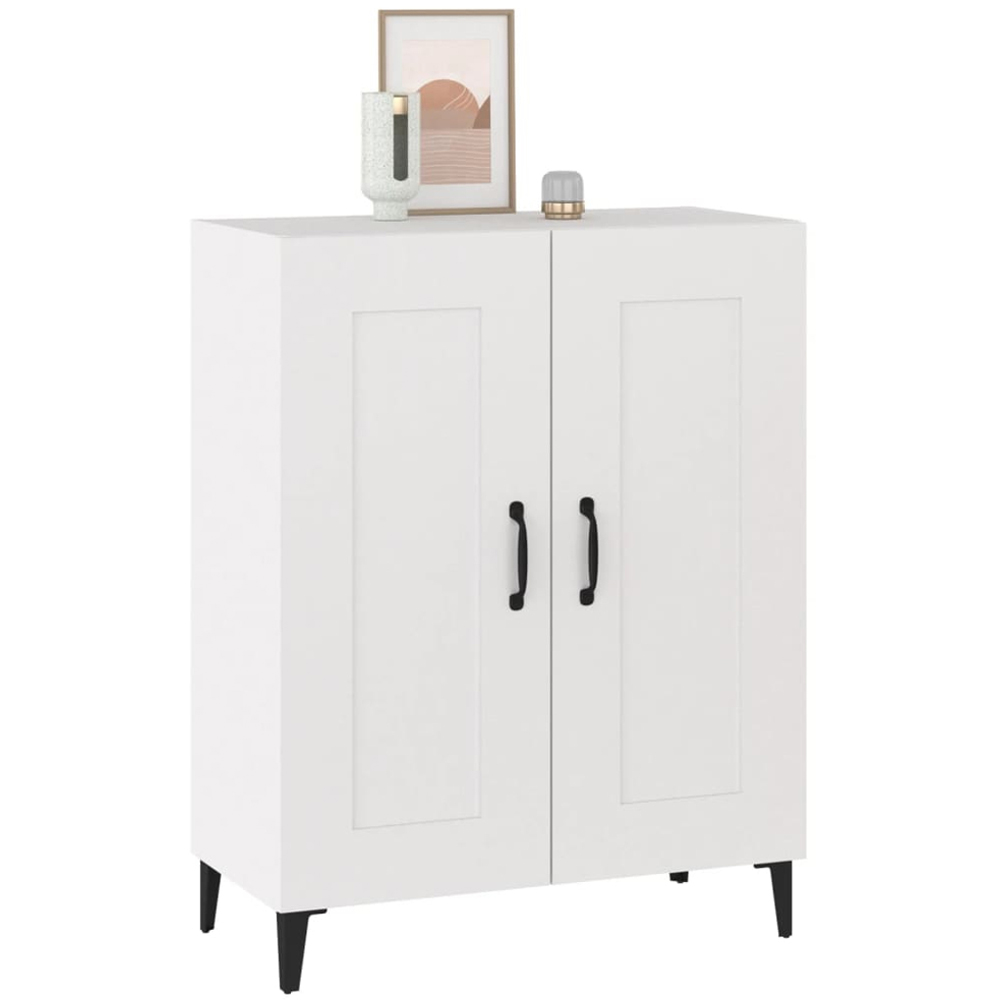 vidaXL 2 Door White Sideboard Image 4