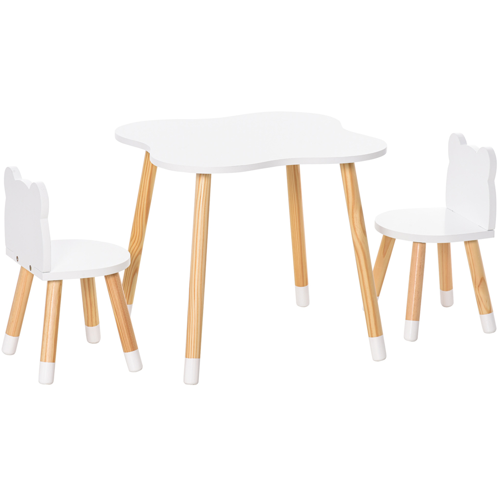 Tommy Toys 2 Seater White Bear Shaped Kids Table and Chair Set Image 2
