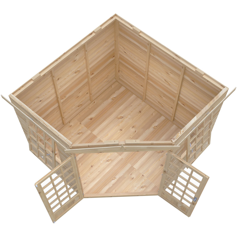 Shire Windsor 8 x 8ft Double Door Shiplap Pent Summerhouse Image 3