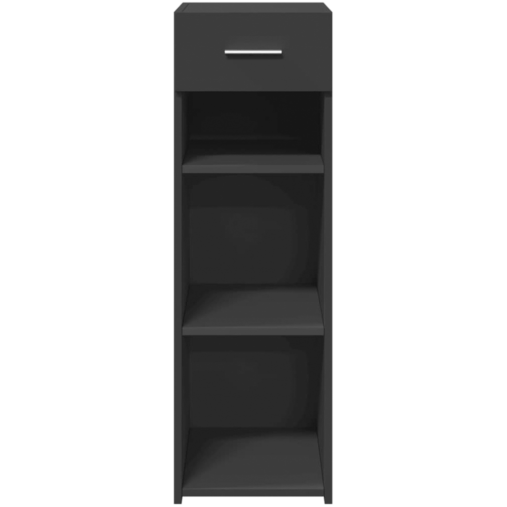 vidaXL Single Drawer 3 Shelf Black Oak Sideboard Image 4