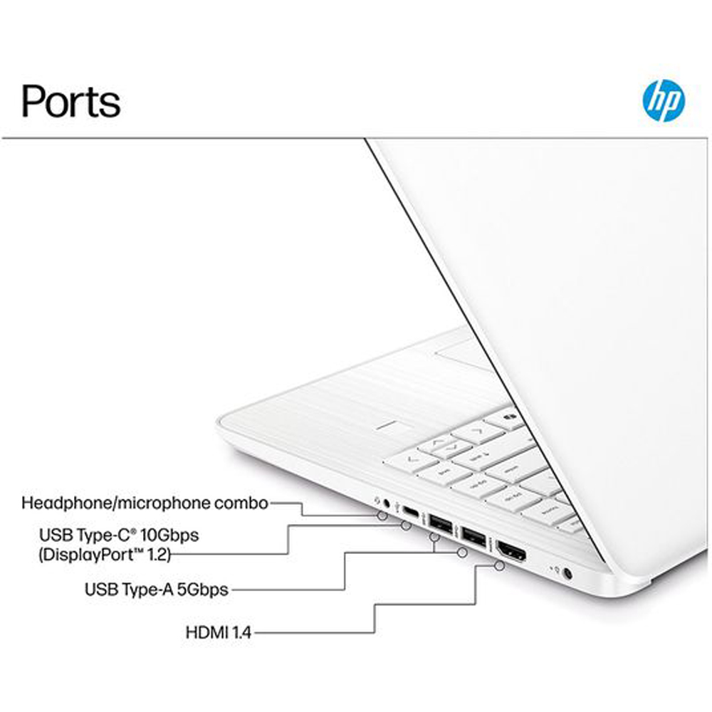 HP Intel N150 14 inch 4GB Ram 128GB UFS Storage Laptop White with Windows 11 and Office 365 Image 5