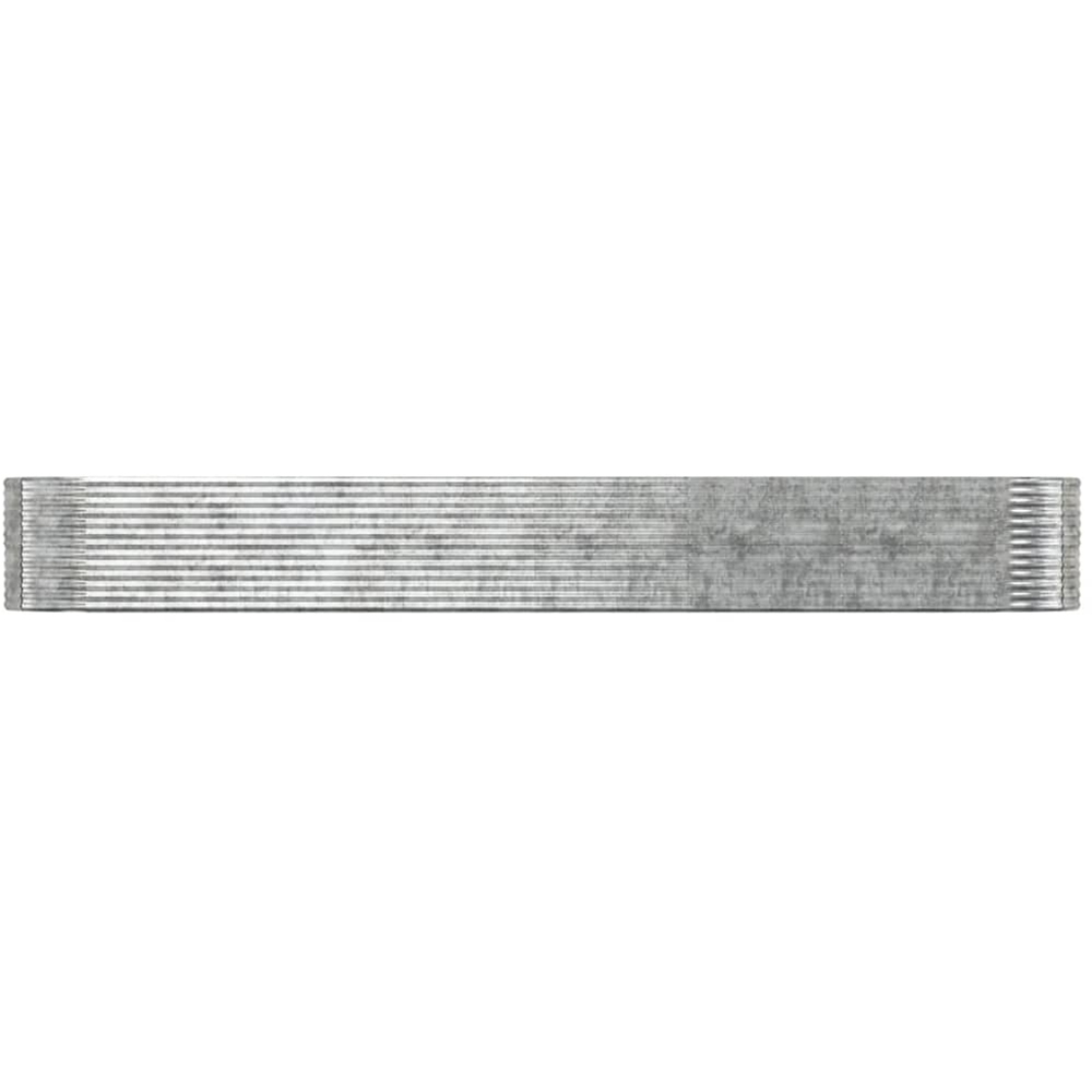 vidaXL Silver Powder-Coated Steel Raised Garden Bed 68 x 100 x 554cm Image 2