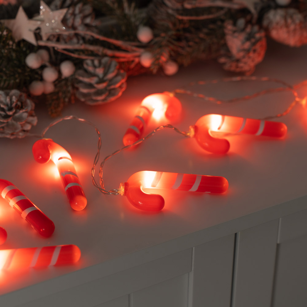 ValueLights 10 LED Candy Cane String Light Image 9