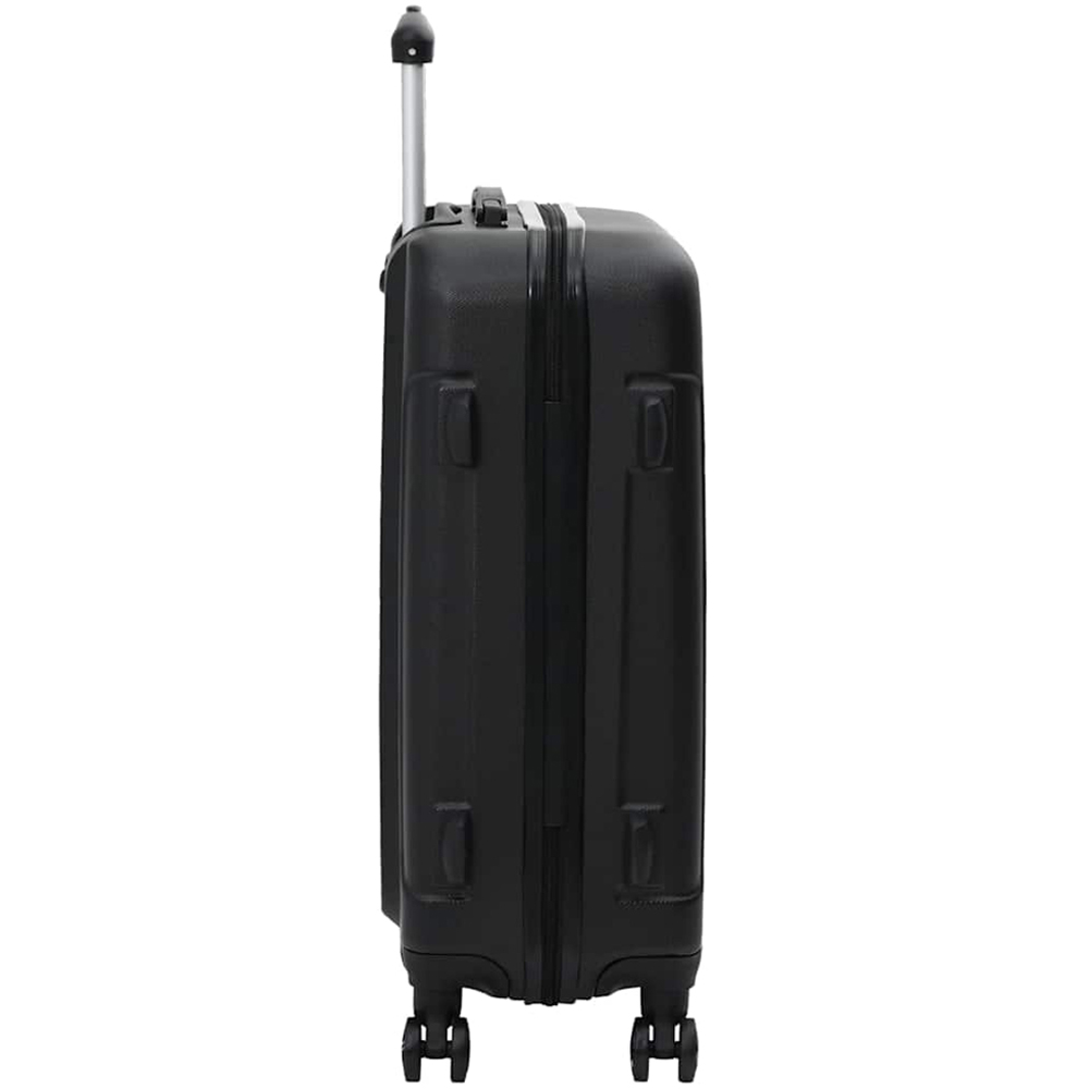 vidaXL Set of 3 Black ABS Suitcases with Wheels Image 5