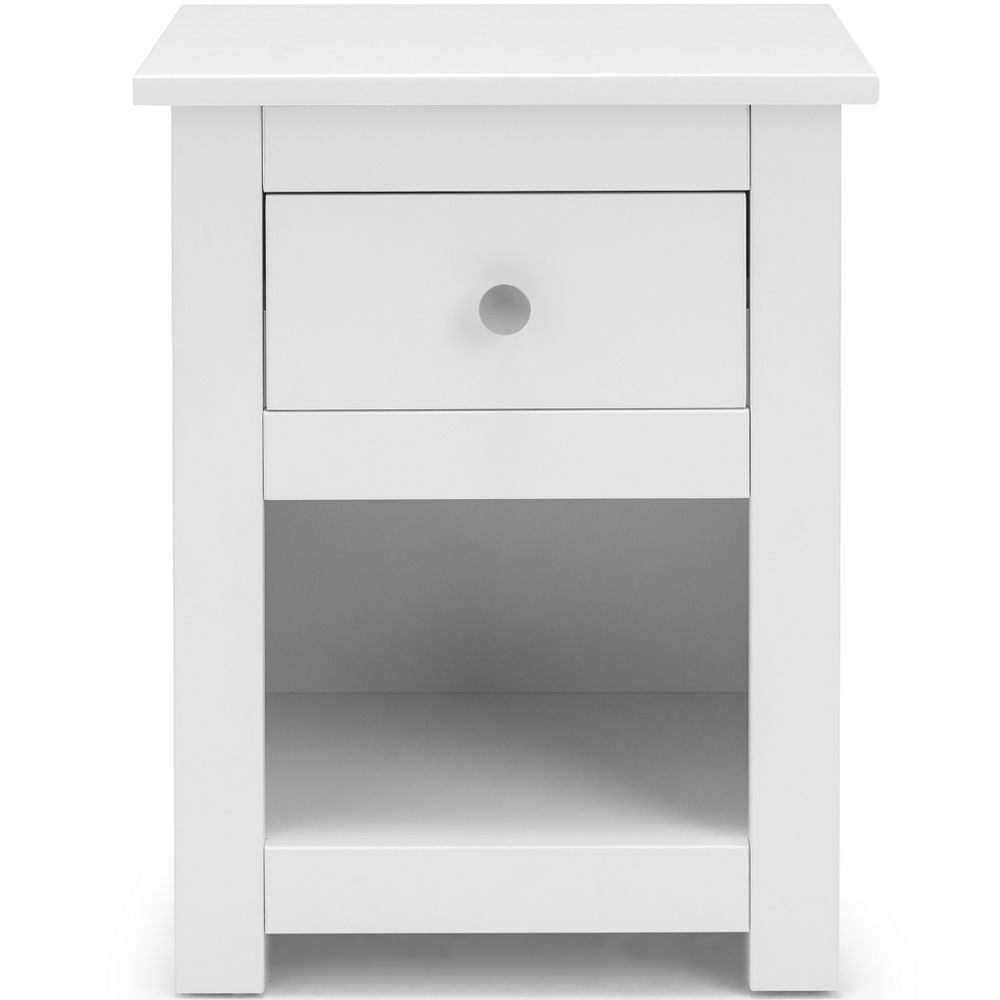 Julian Bowen Radley Single Drawer Surf White Bedside Table Image 3