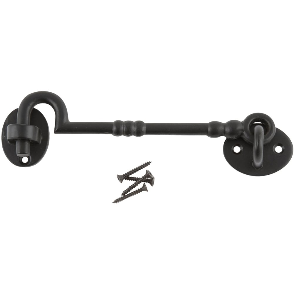Hiatt Antique Black Decorative Cabin Hook 152mm Image 1