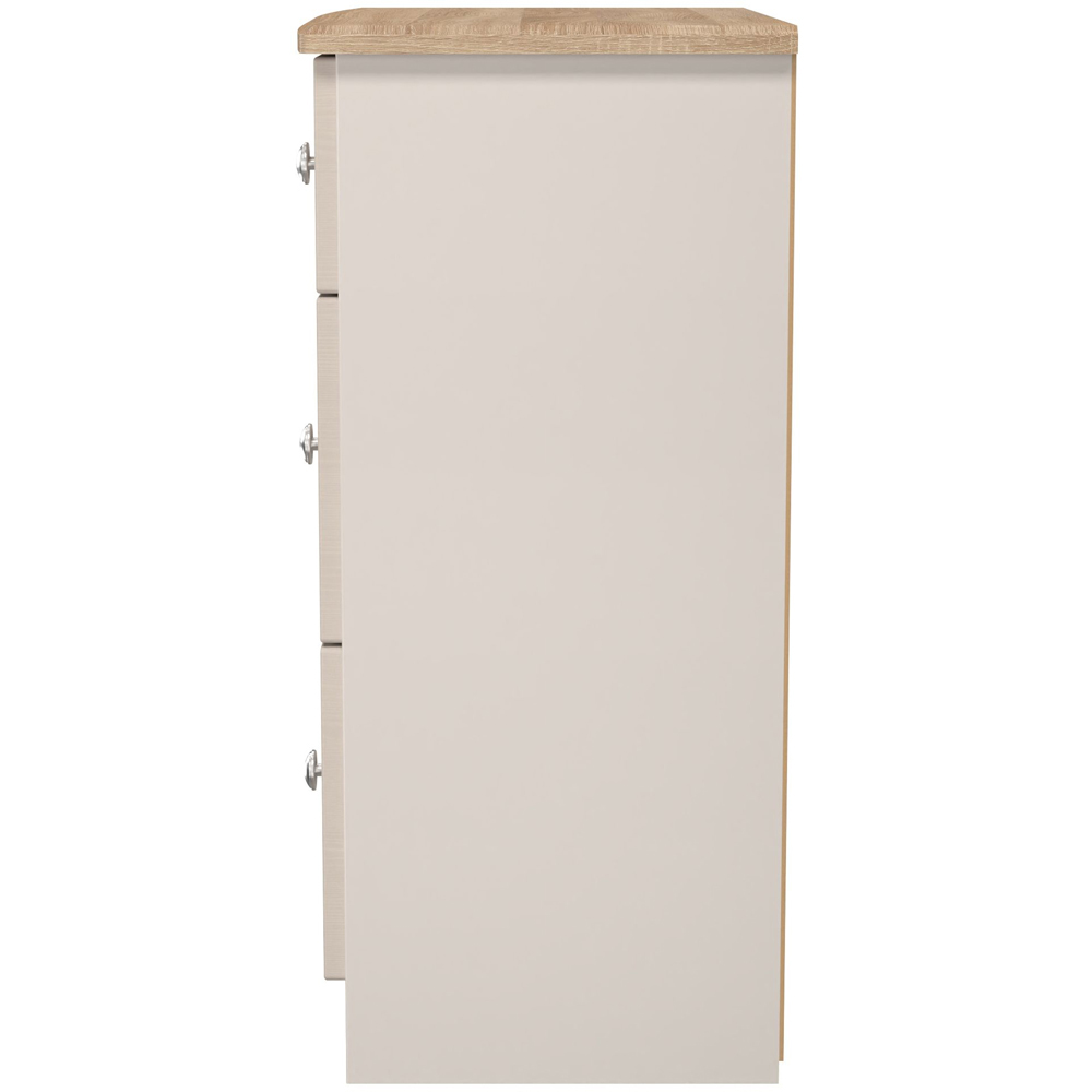 Crowndale Sussex 3 Drawer Kashmir Ash and Bardolino Oak Deep Chest of Drawers Ready Assembled Image 4
