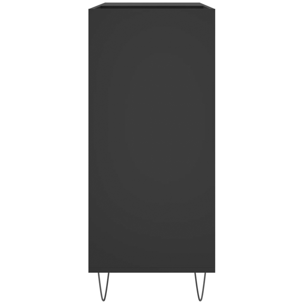 vidaXL 3 Shelf Black Square Record Cabinet Image 5