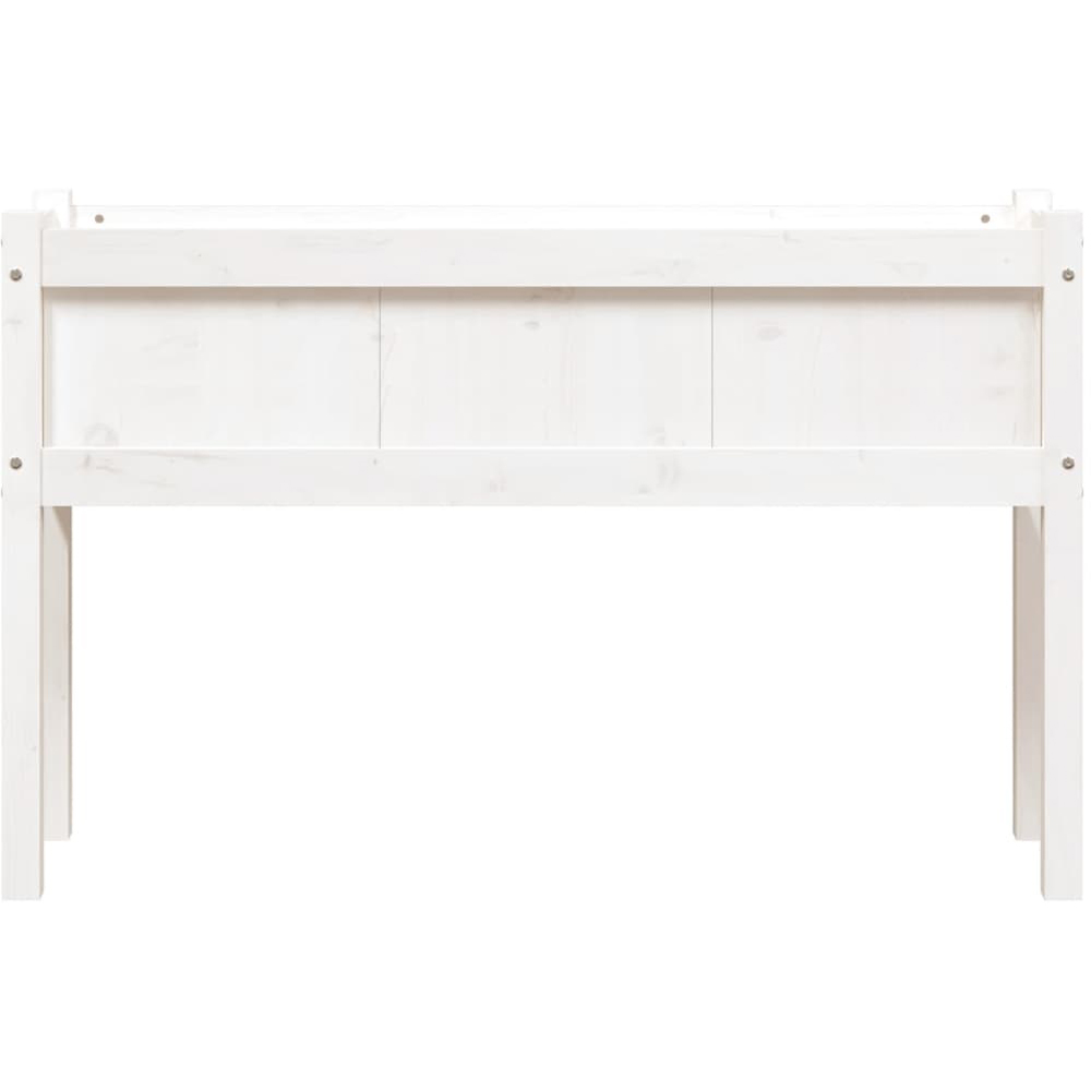 vidaXL White Pine Wood Garden Planter with Legs 70 x 110 x 31cm Image 5