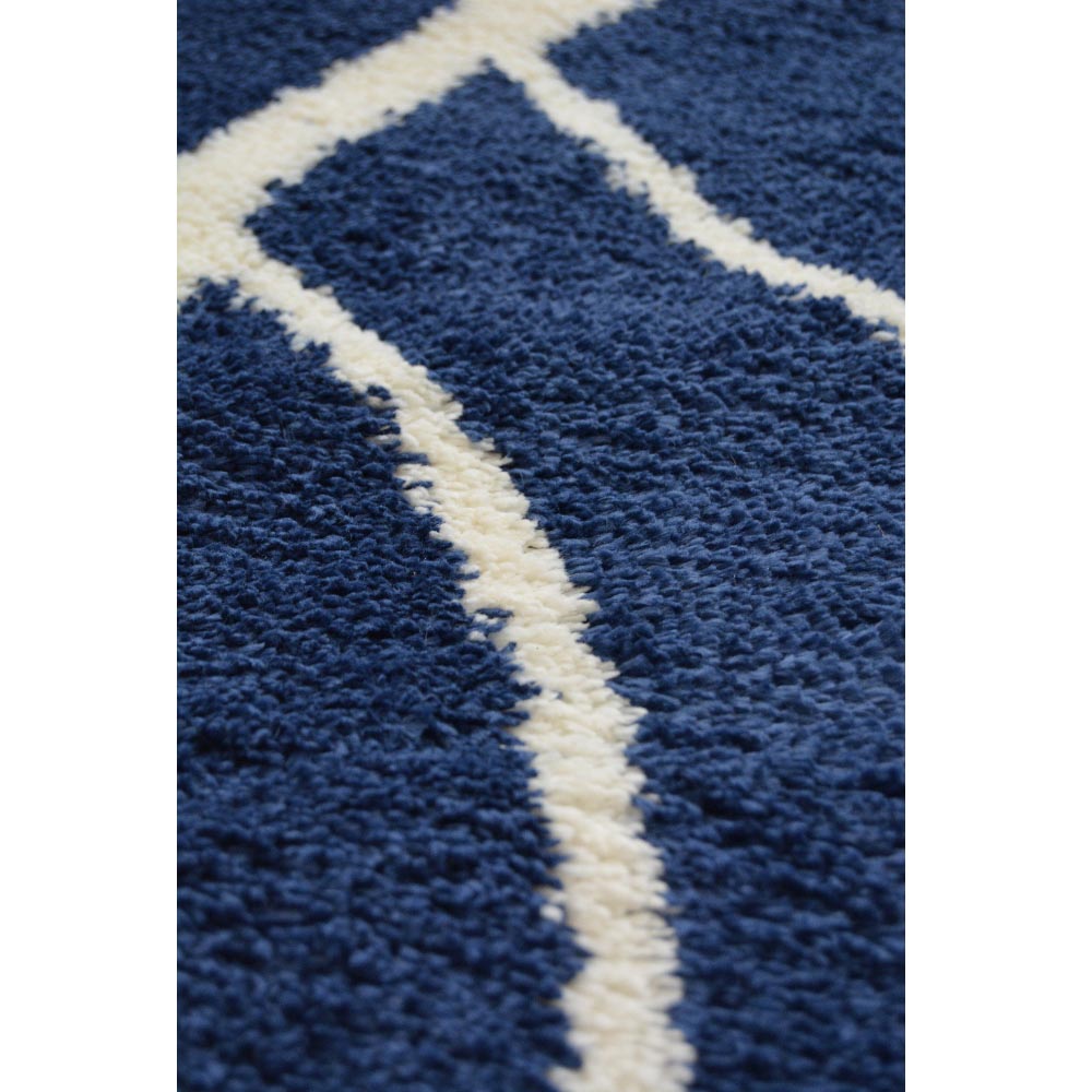 Homemaker Navy and Ivory Bubbles Snug Shaggy Rug 120 x 170cm Image 2