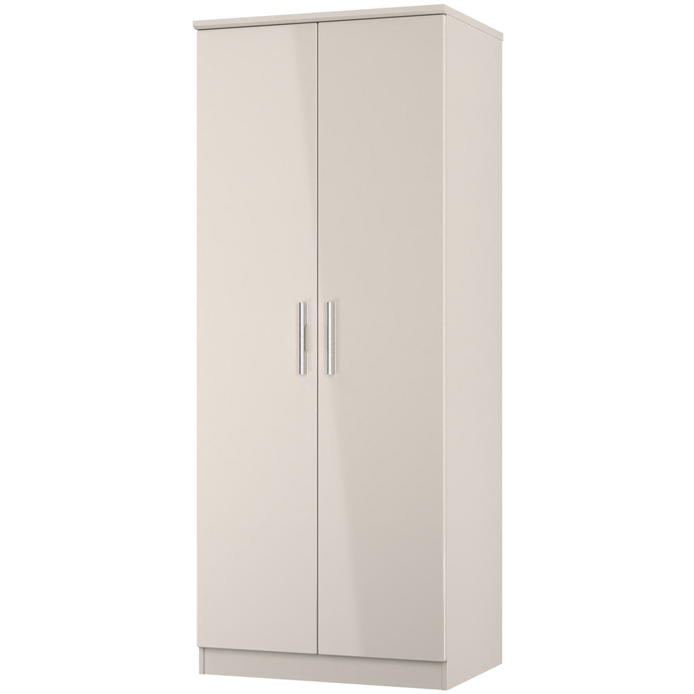 Crowndale Knightsbridge 2 Door Kashmir Gloss Wardrobe Ready Assembled Image 3