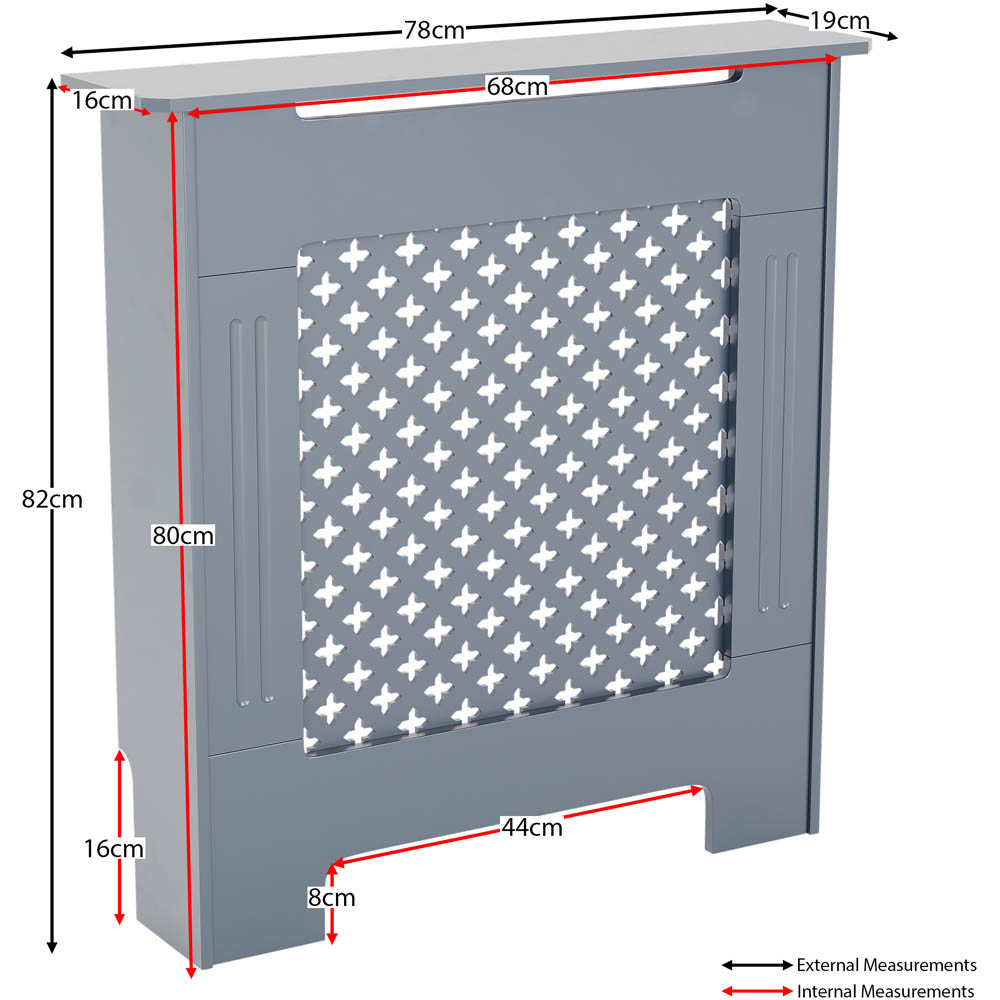 Vida Designs Oxford Grey Radiator Cover Small Image 8