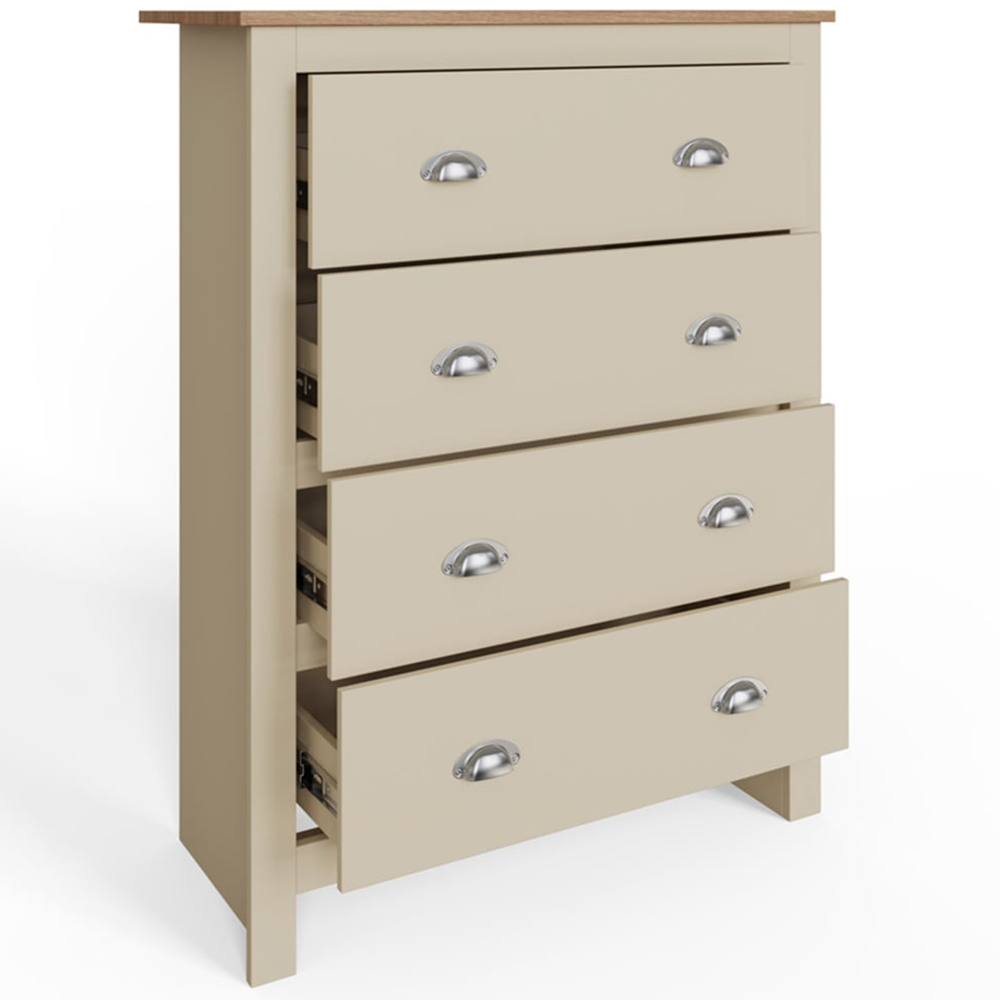 GFW Lancaster Cream 4 Piece Bedroom Furniture Set Image 3
