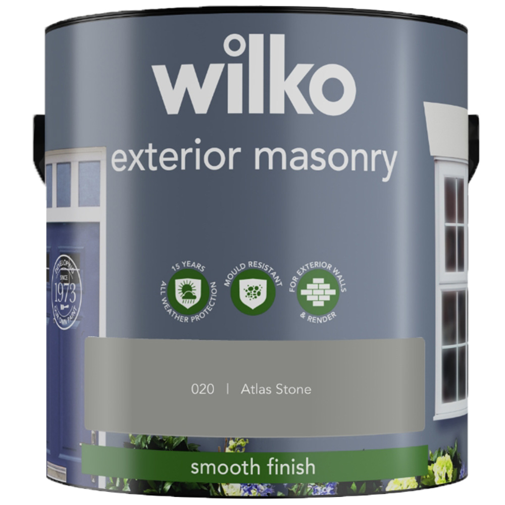 Wilko Atlas Stone Smooth Finish Masonry Paint 2.5L Wilko
