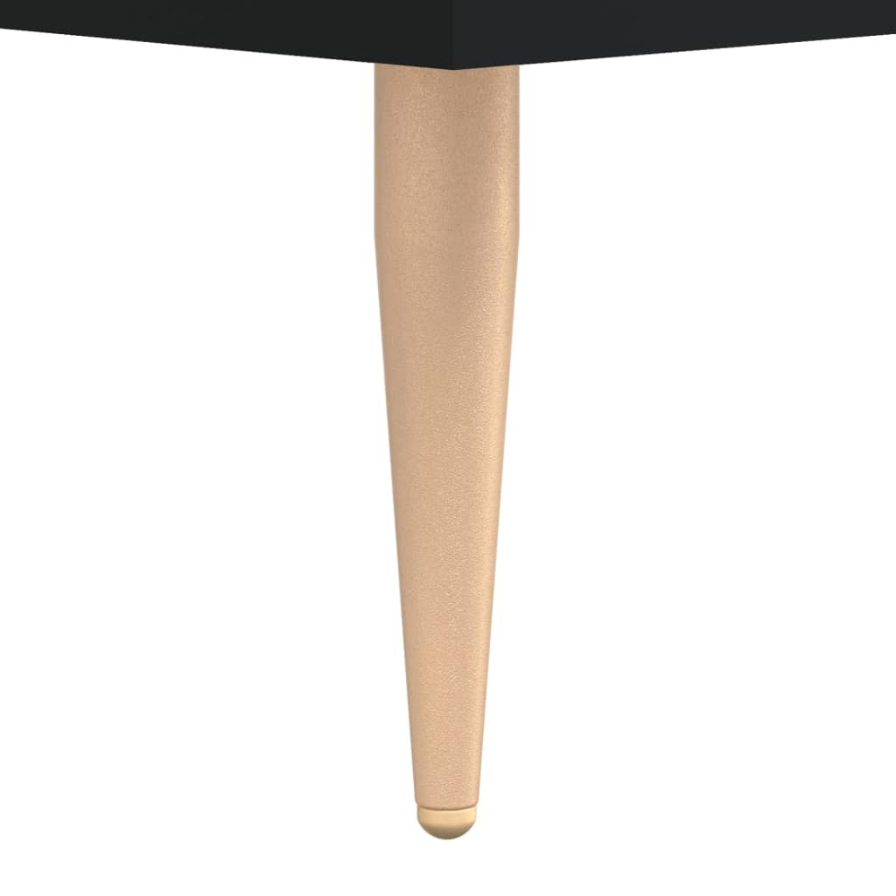 vidaXL 3 Shelf Black Wooden Sideboard Image 7