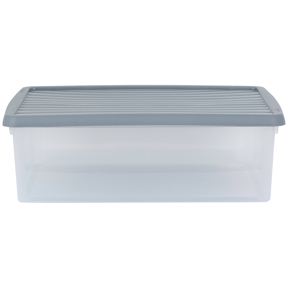 Wham 23.5L Clear Stackable Plastic Storage Box with Lid 3 Pack Image 4