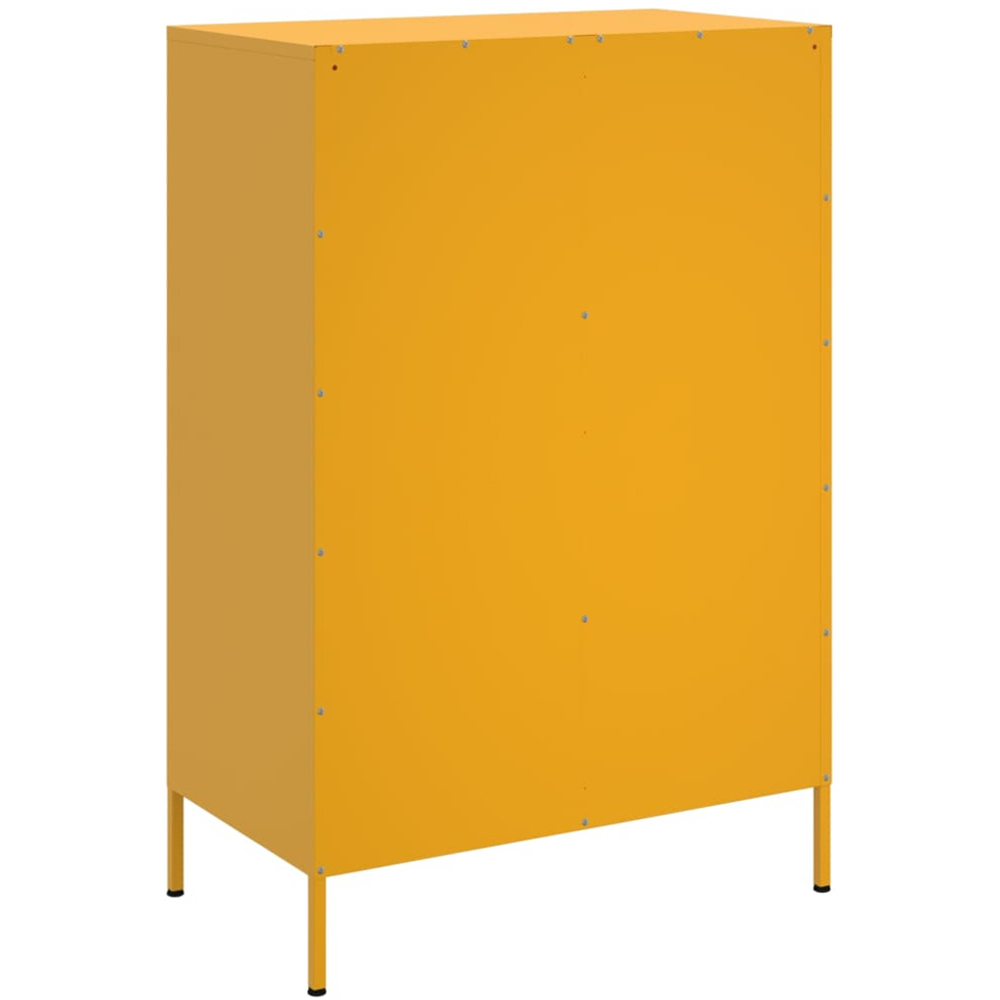 vidaXL 2 Drawer 4 Shelf Yellow Highboard Image 8