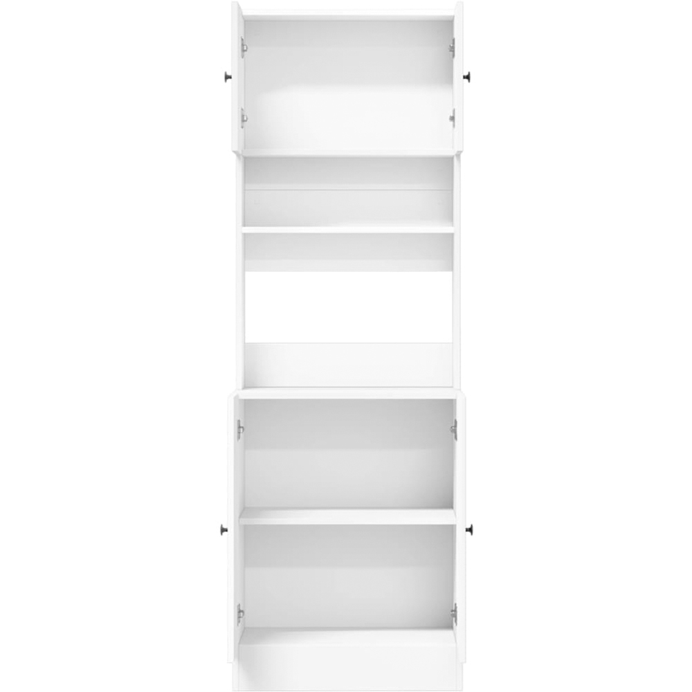 vidaXL 4 Door Single Shelf White Kitchen Cabinet Image 3