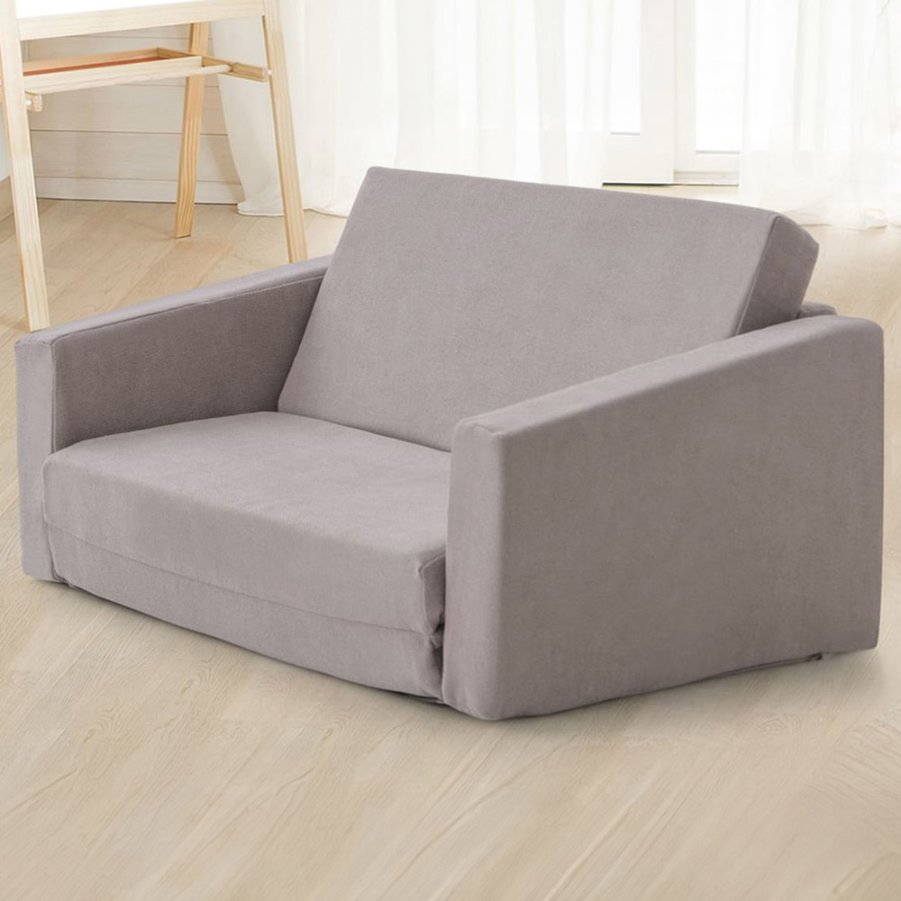 Costway Toddler Grey Sofa Bed Image 1