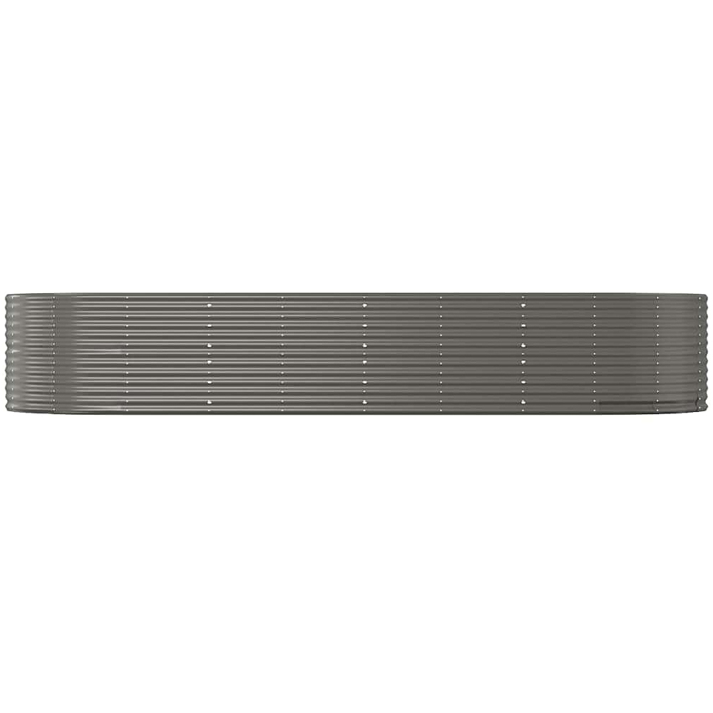vidaXL Grey Galvanised Steel Raised Garden Bed 367 x 140 x 68cm Image 2