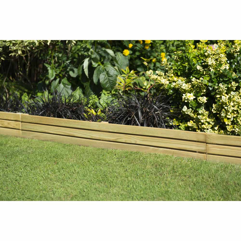 Forest Garden 5 Pack 120cm Slatted Edging Image 5