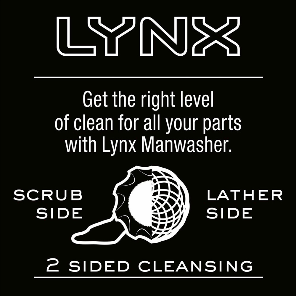 Lynx Africa 12H Refreshing Fragrance Shower Gel with 2-Sided Manwasher Shower Tool 50ml 15 Pack Image 7