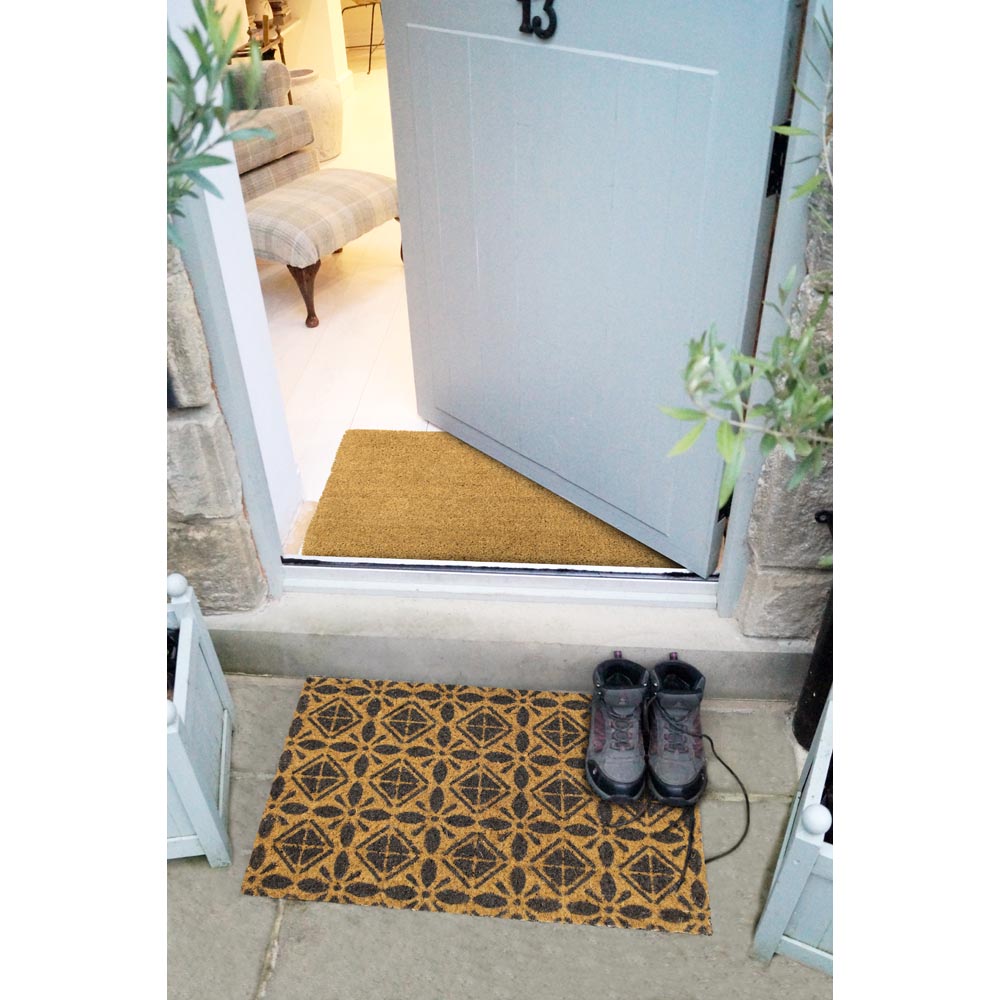 Wilko Stencilled Coir Tile Doormat 38x58cm Wilko
