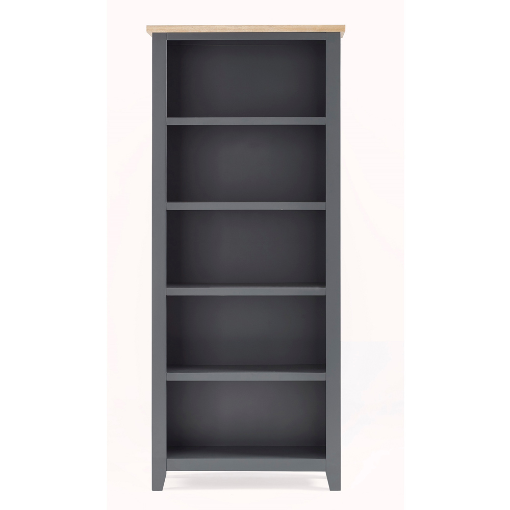 Julian Bowen Bordeaux 5 Shelf Dark Grey Tall Bookcase Image 3