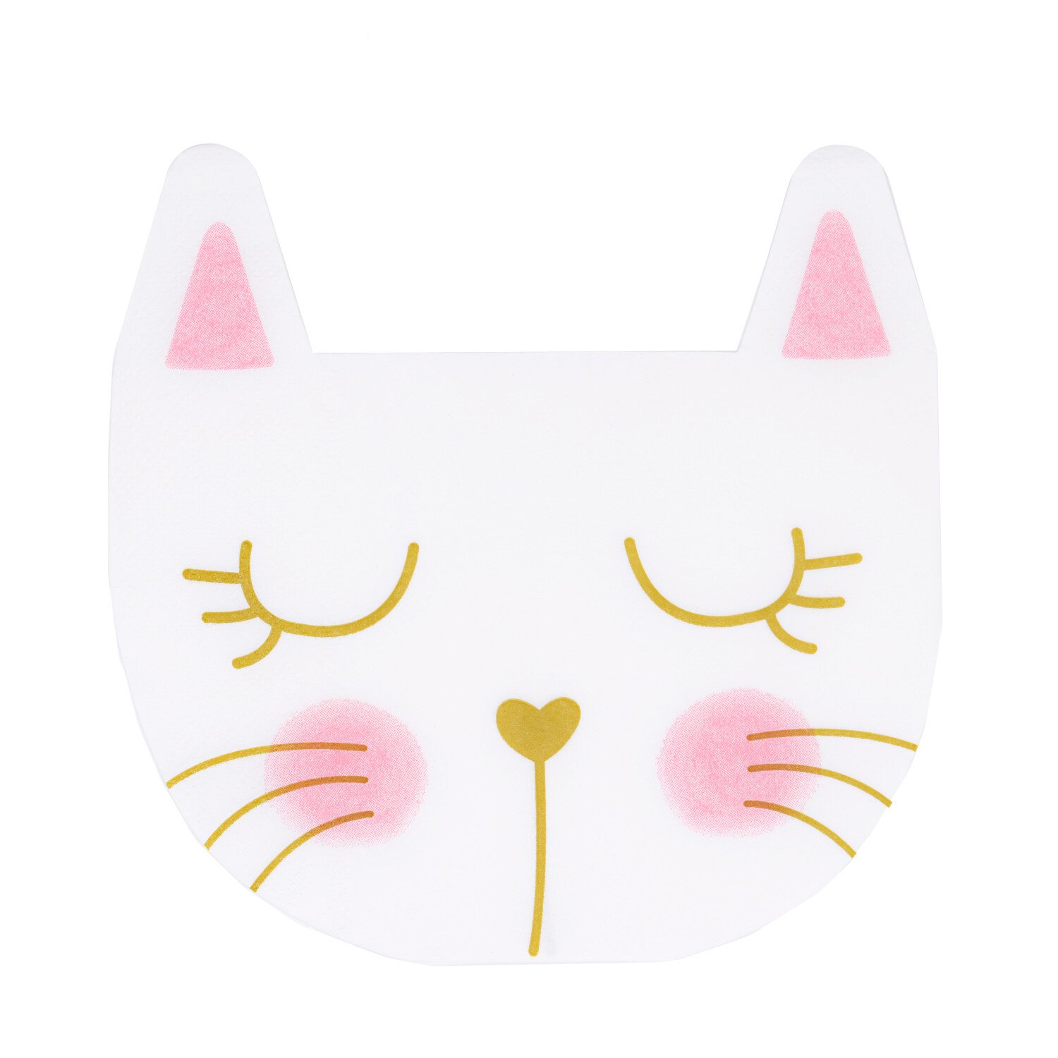 Pack of 16 Kitten Party Paper Napkins Pink Image 1